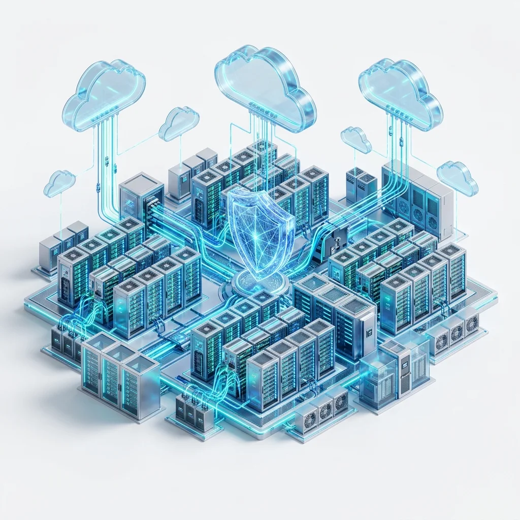 Cloud Infrastructure Datacenter Isometric View